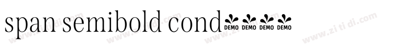 span semibold cond字体转换